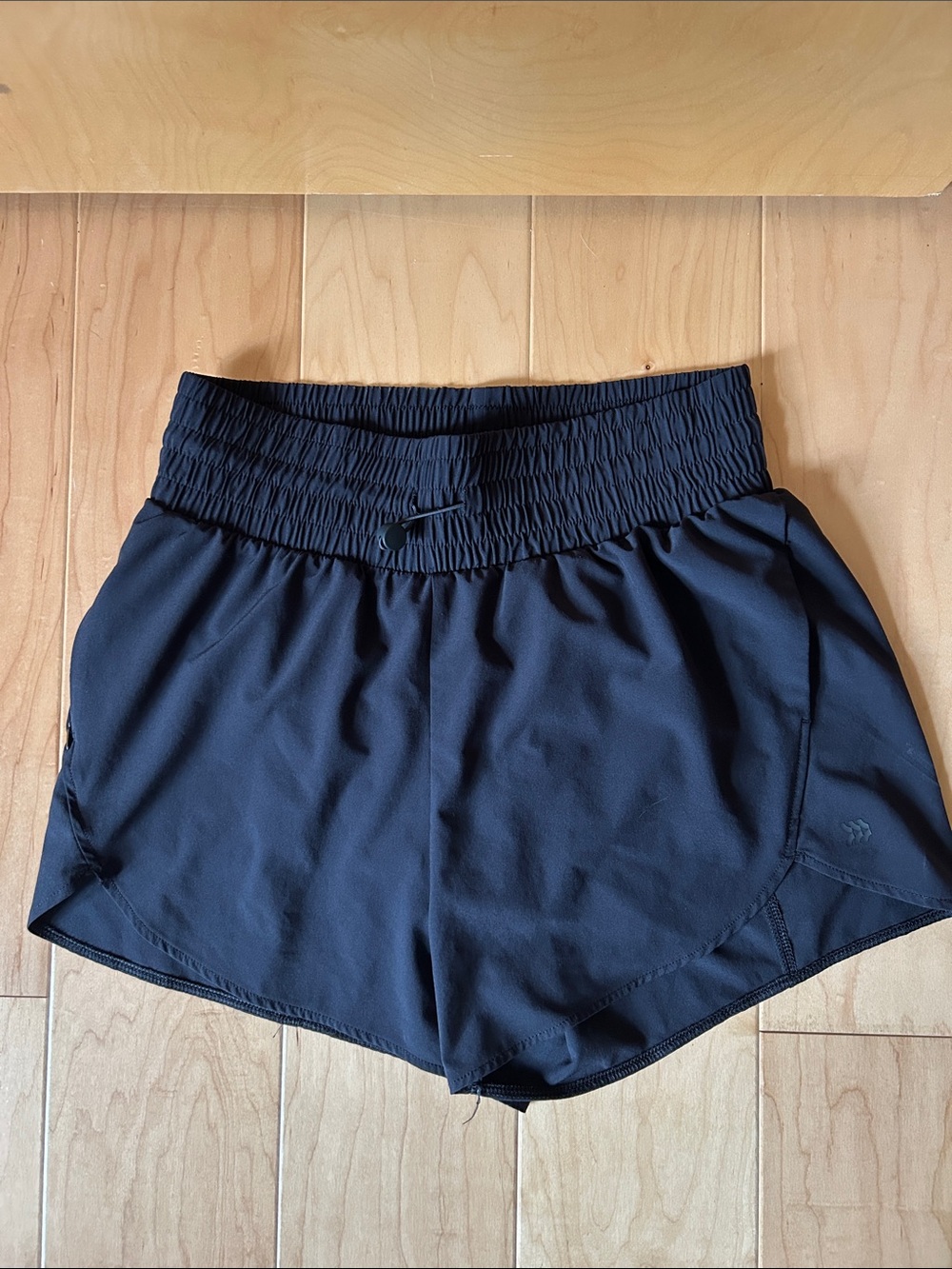 all in motion Black Smocked Waist Athletic Shorts S